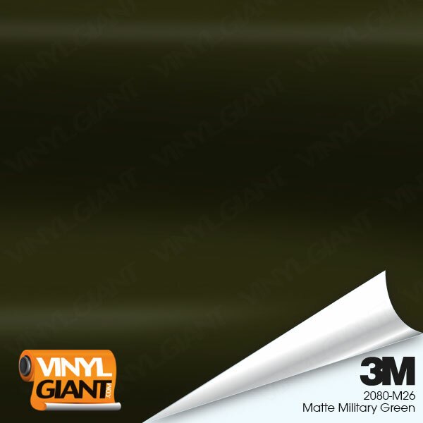 3M 2080 Matte Military Green Vinyl Wrap Film M26