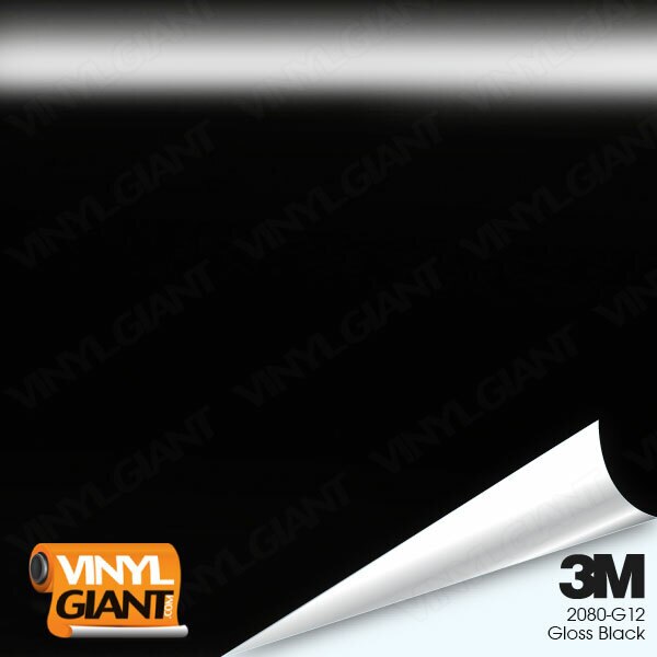 3M 2080 Gloss Black Vinyl Wrap | G12