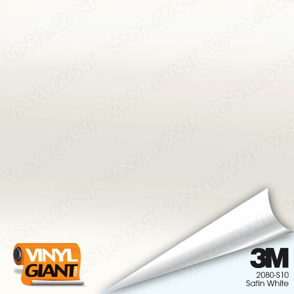 3M 2080 Satin White Vinyl Wrap, S10