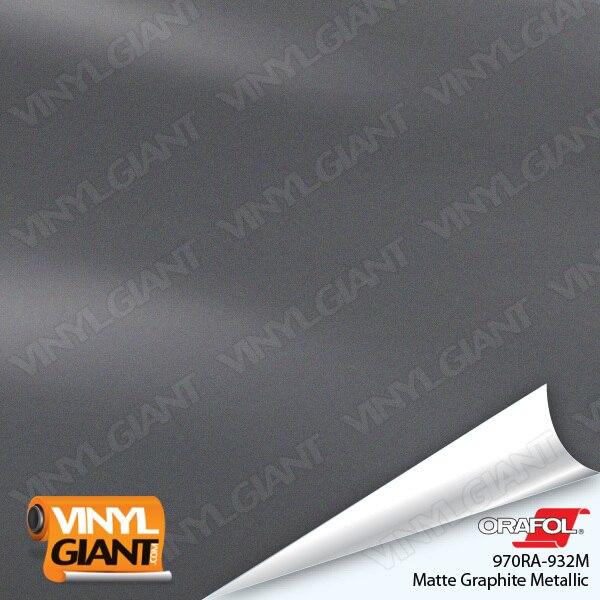 Orafol 970RA Matte Silver Gray Metallic Vinyl Wrap, 970RA-090M