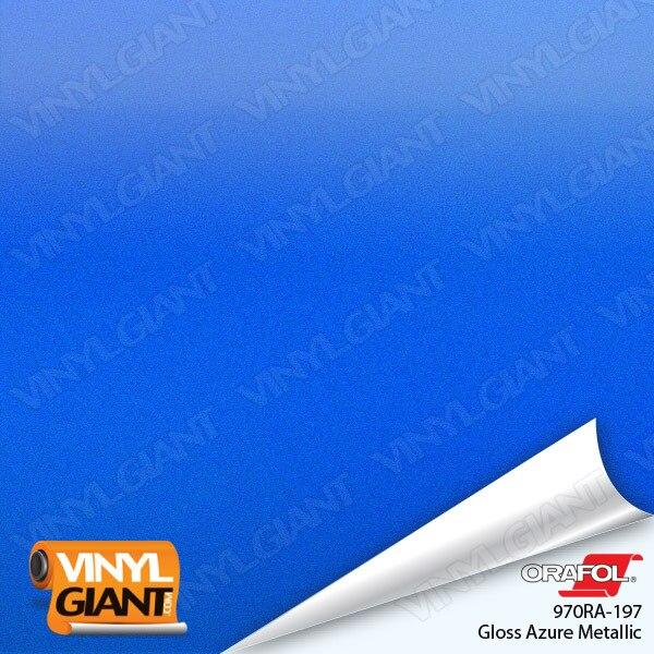 Orafol 970RA Gloss Azure Metallic Vinyl Wrap Film 197